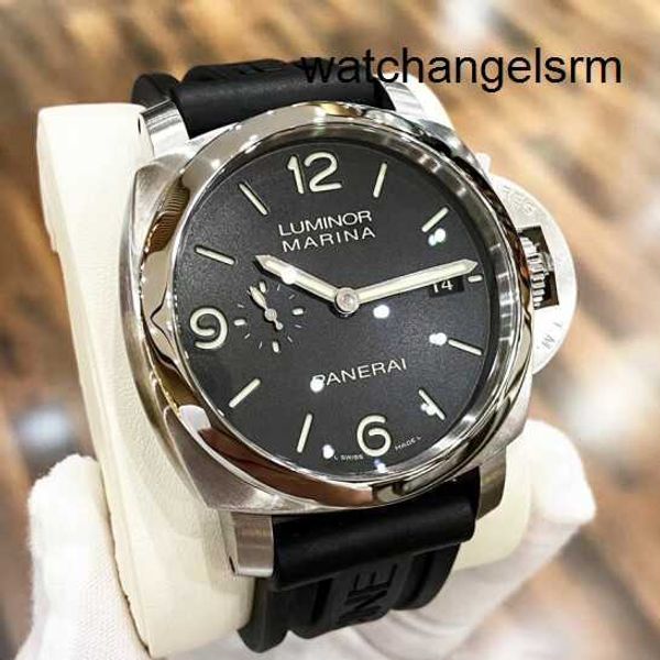 Designer Wrist Watch Panerai Automatic mécanique Swiss Watch Men's Steel Date Affichage étanche Afficier Lumineux dur à cuire Sport Lumino Black Disc Pam00312 44 mm
