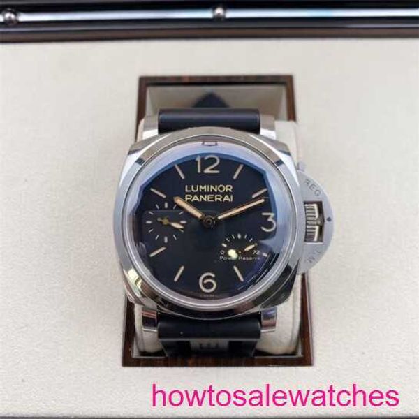 Wrist Wrist Watch Panerai Strap en caoutchouc Steel Céramique Titanium Métal Machinerie Automatique Machinery Men's Luminor Series PAM00423 Diamètre 47 mm