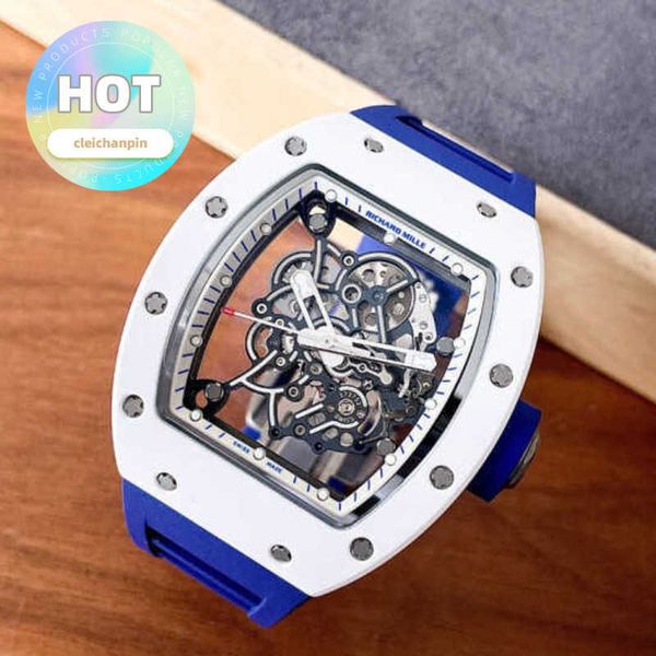 WRIST WRIST Watch RM Wristwatch RM055 Série RM055 White Ceramic Japan Limited Edition Manual Fashion Casual