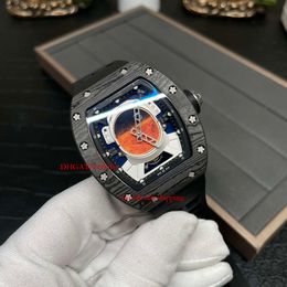 Designer Wristwatch Leisure Tourbillon Watch RM52 Business Mechanical Watch Automatic Ceramic Active Superclone RM52-05 MÉCANICS SKELETO MENS 8494