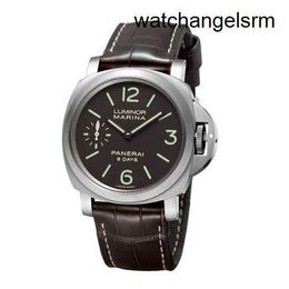 Horloge de bracelet de concepteur Panerai Pam00564 Titanium Alloy 44 mm avec une montre mécanique manuelle 8 jours Power Brown Matte Pam00564