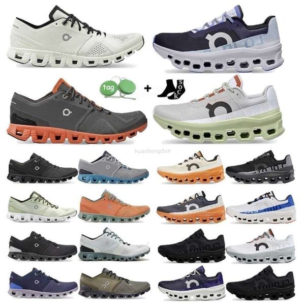 Diseñador X Nova 1 Running CloudMonster zapatos para mujer Trainers para hombres TODOS NEGROS GLACIER GLACIER GRIS GRIS