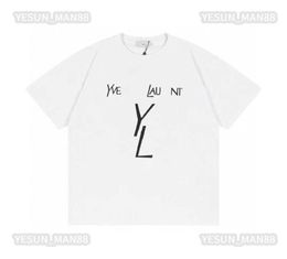 Designer Xury YSLS Classic T-shirt Mens and Womens Hip Hop Lettres Imprimée Top Summer Street High Street Cotton Loose Tee9903345