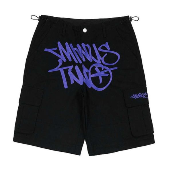 Diseñador Y2k Pantalones American Street Hip-hop Pantalones cargo Marca de moda Mini Dos pantalones casuales estampados Pantalones cortos sueltos de verano Pantalones de trabajo para hombres y mujeres ACTK