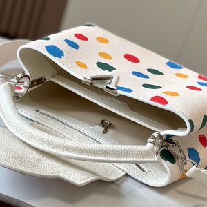 ontwerper Yayoi Kusama Capucines hoge kwaliteit Top handel Tote Bag Designer Dots Cross Body Bags Designer 3D Dots Schoudertas M21663