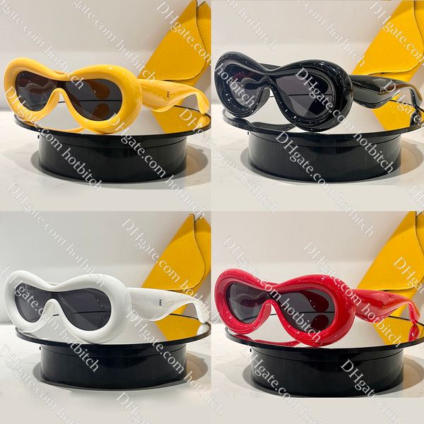 Designer jaune lunettes de soleil en plastique pour femmes mode Cat Eye lunettes de soleil gonflables hommes en plein air lunettes de soleil voyage conduite sport lunettes à la mode