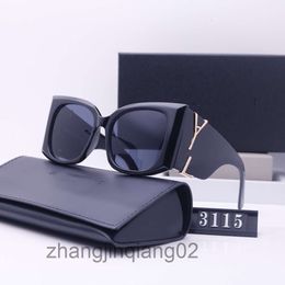 Ontwerper YS L YSLSUNGLASSCILCE Luxe Mode Sport Polarisatie Sunglass Men Vrouw Vintage Drive Beach Travel Party Festival Golden Black Square Sun Glazen