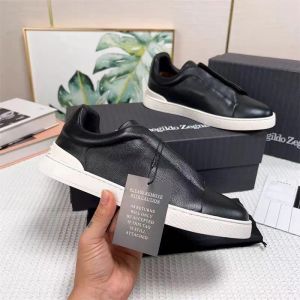 Designer Zegna Mens Casual Chores Business Casual Social Wedding Party Quality Cuir Lightweight Chunky Sneakers Formor Trainers Taille 38-45
