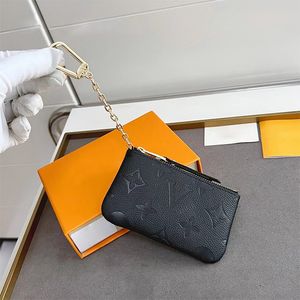 Designer zippy portemonnee damessleutelzakje cles korte herenportemonnee portemonnee creditcardhouder kleine portemonnee sleutelhanger reliëf kaarthouder leren tas met doos M62650