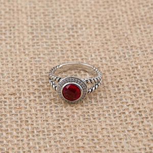 Ontwerper Zirkoon Dames Bruiloft Elegant Twisted Inlay Amethist Ringen Paarse Ring Heren Mode Diamanten Sieraden Hoepel Hoge Kwaliteit Banket