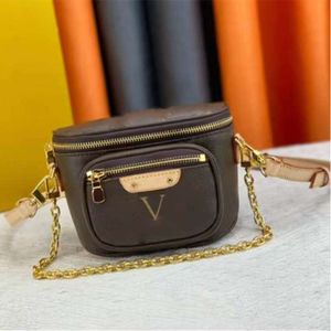 Designer2023 Nieuwe Mini Bumbag Oude Bloem Gradiënt Serie Heuptas Enkele Schouder Crossbody Borst Tas Keten Bar Damestas