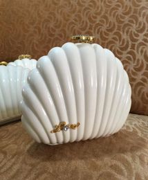 DesignerChristmas Gift VIP Gift Handsbag Elegant White Pearl Shell Sac Bag Femmes 039