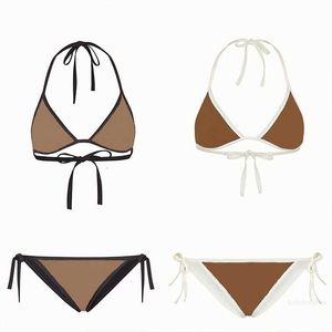 Designer Classics Letter Bikini Set Designer Deux Pièces Bikinis Halter Sexy Rembourré Push Up Maillot De Bain XL Mode Maillots De Bain Femmes Biquinis Avec Étiquettes EN Stock Expédition Rapide