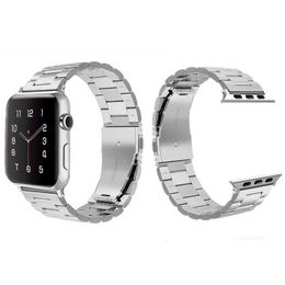 Designer Couramment utilisé Apple Watch Bracelet en acier inoxydable Bracelet en métal Série 654321 SE Sport Unisexe Argent et Noir RoseGold designerFLWDFLWD