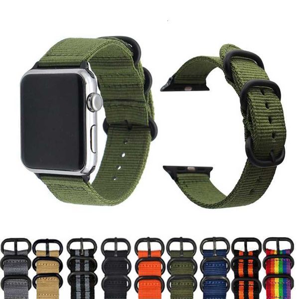Banda de nylon de moda de diseñador para la serie Apple Watch Series Ultra Outtra Buckle Watch Band para iWatch 8 7 6 5 4 3 38 40 41 42 42 44 45 Accesorios de correa de 49 mm Designerd5yud5yu