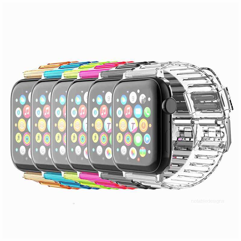 Designer for Apple Watch Series 1 2 3 4 5 6 SE Silicone Clear Protect Sport Band Strap Bracelet designerVB24VB24