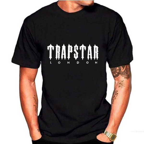 Diseñador de alta calidad para hombre camisetas trapstar camisa diseñador camisetas imprimir letra lujo blanco y negro gris arco iris color verano deportes moda top manga corta gato