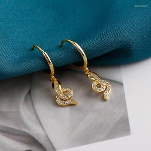 DesignerHoop Boucles d'oreilles serpent mignon pour femmes charme oreille anneau classique pendentif animal serpentine bijoux de mode 2023 tendance