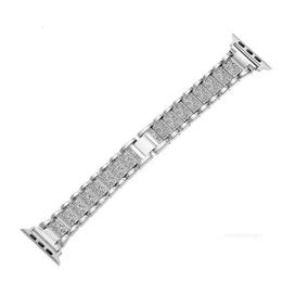 Bijoux de créateurs Bling Diamond Strass Smart Straps pour chaîne Apple Watch 8 6 SE 38mm 40mm 44mm 41mm 45mm Ultra Band Bracelet en acier inoxydable Bracelet Iwatch 76543 2 1 W