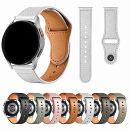Designer lederen slimme horlogeband riemen Est 20 mm 22 mm voor Samsung Huawei-telefoons Galaxy Active 2 3 Gear S2 horlogeband armbandbanden voor iwatch-serie 5 6 7 8 384041MM 424