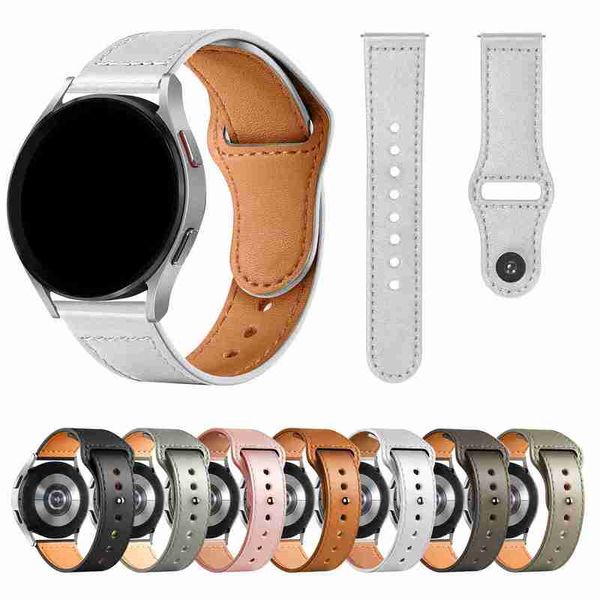 Correas de reloj inteligente de cuero de diseñador Est 20 mm 22 mm para teléfonos Samsung Huawei Galaxy Active 2 3 Gear S2 Bandas de pulsera para iwatch series 5 6 7 8 384041MM 424