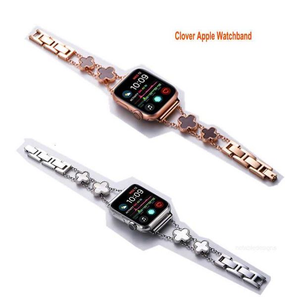 Bracelets de créateur Lucky Clover compatibles avec Apple Watch 38 mm, 40 mm, 41 mm, 42 mm, 44 mm, 45 mm, 49 mm, accessoires de sport de remplacement pour iWatch Series Ultra 8765