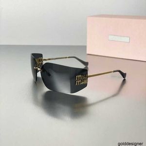 Designer Miao Jia 23 nouvelles lunettes de soleil 54YS Zhang Yuanying même style tendance sans bordure mode grand cadre lunettes de soleil Z7TG