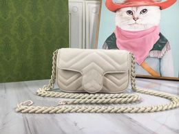 Designermini mignon élégant sac pour femme luxe Marmont rabat ceinture chaîne une épaule sac à bandoulière Matelasse cuir