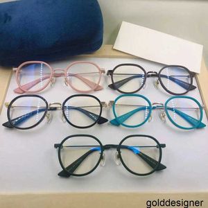 Designer Net rouge rond GG lunettes femme version coréenne marée grand visage mince anti-rayonnement bleu lentille plate peut être équipée de myopie 0691 B4ST