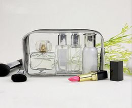 DESIGNERNEW Sacs de maquillage de toilette Clear Clear PVC Sac de cosmétique de voyage en plastique avec fermeture à glissière Portable Cosmetic Pouch9103342