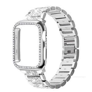 Designer New Luxury Diamond Bracelet Cases Smart Straps pour Apple Watch 8 iWatch Series Bracelet 7 6 5 1 2 3 4 38mm 40mm 42mm 44mm 41mm 45mm Bande Bracelet en acier inoxydable chat