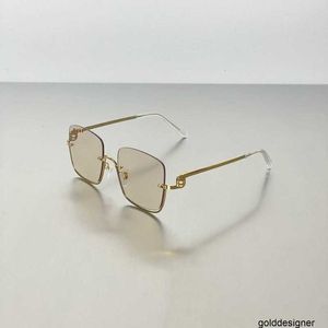 Designer Ni Ni's modieuze gg zonnebril voor dames met een high-end gevoel, lichte luxe zonnebril voor bescherming tegen de zon, 2024 theekleur 1279 Z1G4