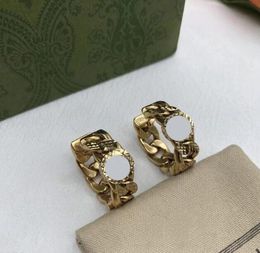 Designers Placcato in oro 18 carati Lettere di marca Stud Geometric Classics Famose signore Rotondo strass di cristallo Orecchini di perle Orecchini per gioielli da donna