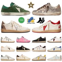 Ontwerpers 2024 Golden Sneakers Luxurys Loafers Casual schoenen Leer Italië Dirty Old Shoes Brand Women Men Super-Star Ball Star Outdoor Trainers 35-46 Big Size US12