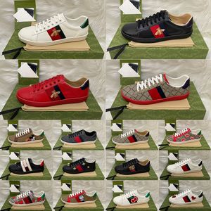 Designers Ace Sneakers Luxury Canvas Chaussures beige bleu lavé Jacquard Denim Shoe Ace Bee Rubber Sole brodered vintage décontracté sneaker