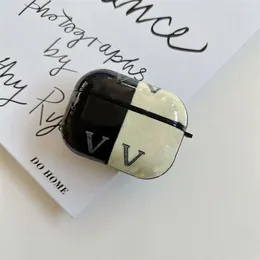 Ontwerpers AirPods Pros hoogwaardige Airpod Case Luxury Key Chain oortelefoonbeschermer deksel voor 1/2 met letters afgedrukt