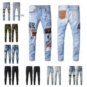 Designers amr am en détresse Miris Womens Straight Biker Amrilied Amirlies Mens Jeans Ripped Slim Denim pour Men S Print Army Fashion Ma 5191 Irlie Rilied R FaHion