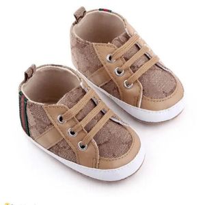 Ontwerpers babyschoenen peuter kinderen canvas sneakers pasgeboren baby eerste wandelaars boy girl soft sole wieg schoen 0-18 maanden