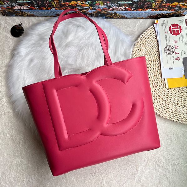 Designers Bag Letter Logo en relief Small Shoph shopping sac fourre-tout pour les femmes en cuir authentique de haute qualité grande capacité avec boîte