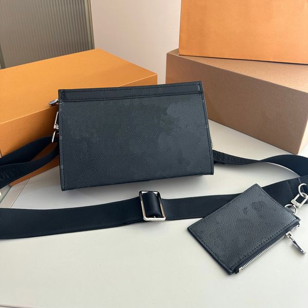 Designers Bag Homme Femme 2 en 1 Sac à Bandoulière Avec Petit Portefeuille Impression Pochette en Cuir Sac à Main Sac à Main Sangle Amovible Fermeture à Glissière Sacs à Bandoulière