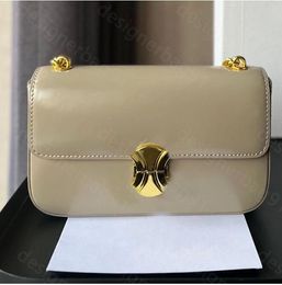 Diseñadores Bolsa Triomphe Smooth Cowhide Bag Mujeres Teen Cuir Bolso Golden Cadena Bolsas de compras Lady Wallet Luxurys Crossbody Bag Real Cuero Mujeres Marca Bolsos