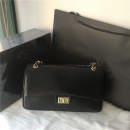 Designers Bags 2021 cuir or femmes sacs à main chaîne de luxe bandoulière embrayage 25cm peau de portefeuille noir