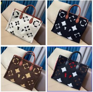 Ontwerpers Tassen Crafty Onthego Lamb Wol Shopping Bag Handtassen Mode Vrouwen Luxurys Monogrammen Wallet Messenger Crossbody Schouder TOTE Winkelen Rugzak