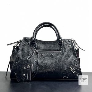 Diseñadores bolsos motocicleta bolsos de bolsos neo cagole mujer mujer de aceite de lujo piel piel genuina de cuero cruzado carro vintage de 33 cm de 39 cm de calidad de espejo