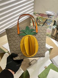 Sacs de créateurs Sac fourre-tout de haute qualité jamais en cuir marron fourre-tout de créateur sacs à main ananas femme sac à main sac de plage 21 cm WYG