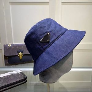 Ontwerpers Honkbal Hoeden Heren Dames Luxe blauw Ingerichte Hoed Driehoek Mode Toevallige Zon Emmer Hoed brief Caps Zonnehoed Bonnet Beanie