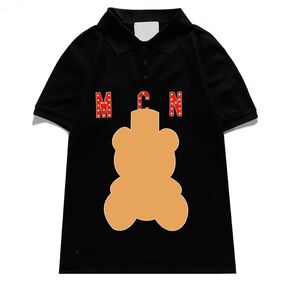 Designers Bear Print T-Shirts pour Hommes Femmes Revers Marque De Luxe Polo Shirts Designer Summer Cartoon Respirant À Manches Courtes Tee