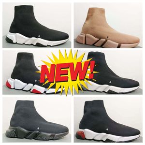 Designers Belencge Speeds 2.0 V2 Chaussures Casual Plateforme Sneaker Hommes Femmes Tripler S Chaussettes Bottes Marque Noir Blanc Bleu Lumière Ruby Haute