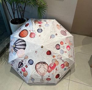 Ontwerpers Merk UV-bescherming ideaal Mode Volautomatisch Opvouwbare Luxe Regenachtige Paraplu Dames Heren Outdoor Reizen Zonnescherm Paraplu's Heteluchtballon