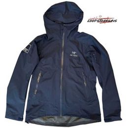 Ontwerpers Brandwindscheper Hooded Jackets Navy Blue Zeta Full Zip Raincoat Republic Capital